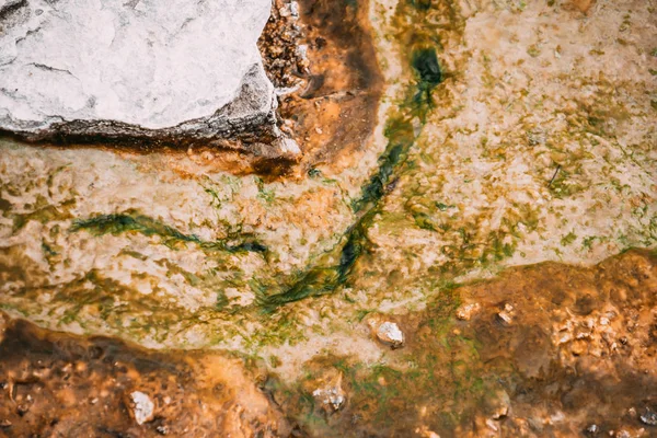 Close Foto Mostrando Textura Cores Naturais Uma Característica Térmica Geyser — Fotografia de Stock