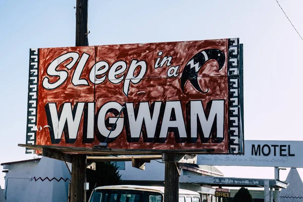 Juli 2018 Holbrook Arizona Den Berømte Route Vartegn Wigwam Motel - Stock-foto