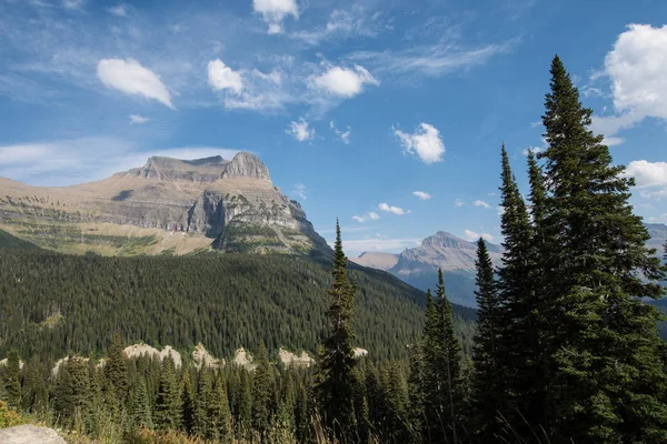 Mentén Megy Nap Glacier Nemzeti Park Montana Usa Ban — Stock Fotó