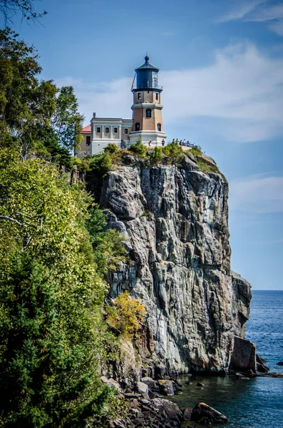 Split Rock Maják Severním Břehu Jezera Superior Severní Minnesotě — Stock fotografie