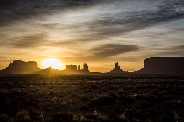 Sunrise Sunburst Monument Valley Southwestern United States Four Corners Region — Stock Photo, Image
