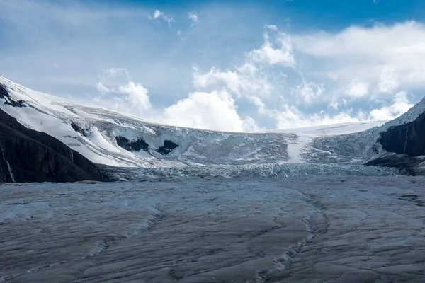 Veduta Del Ghiacciaio Athabasca Lungo Parco Icefields Nelle Montagne Rocciose — Foto Stock