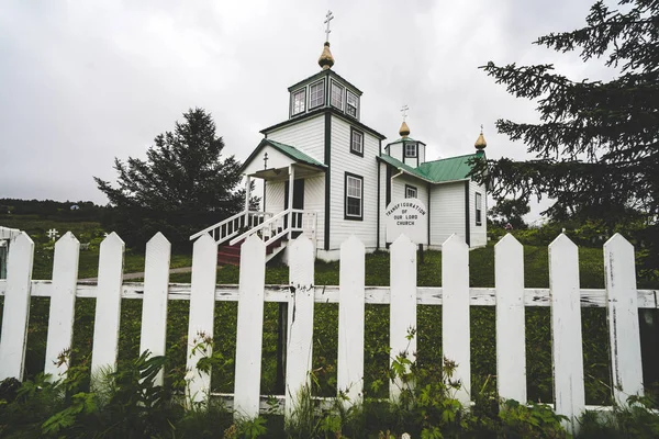 August 2018 Ninilchik Alaska Transfiguration Our Lord Church Russian Orthodox — Stock Photo, Image