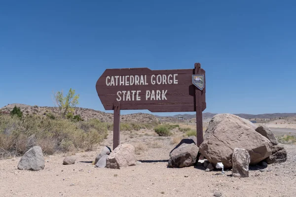 Juli 2018 Panaca Nevada Schild Für Kathedrale Schlucht State Park — Stockfoto
