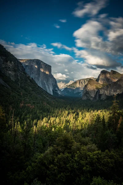 Tunnel View Yosemite National Park Sunset Golden Hour Long Exposure — Stock Photo, Image