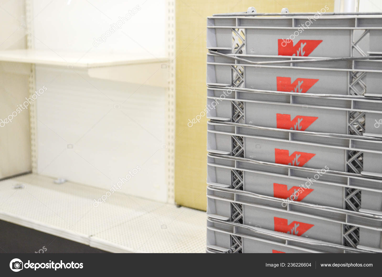 April 2018 Minneapolis Shopping Baskets Lined Closing Kmart Store