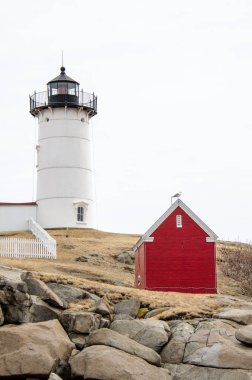 Cape NEDDICK York Maine Nubble feneri görünümünü