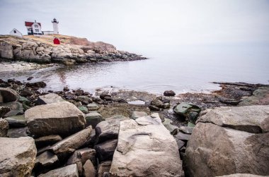 Cape NEDDICK York Maine Nubble feneri görünümünü