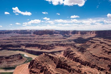 Ölü at Point devlet parkı hava overlook Utah. Colorado Nehri fotoğraf