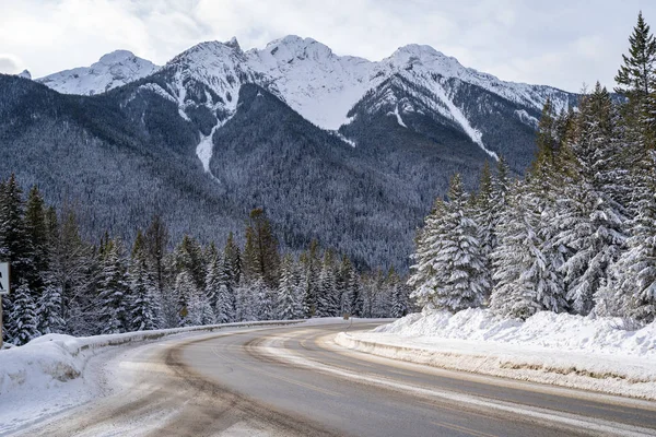 Winterwunderland Szene Kootenay Nationalpark Entlang Des Highway Britischer Kolumbia — Stockfoto