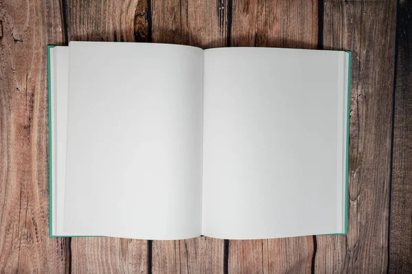 Open Blanco Papier Bekleed Spiraal Notebook Kogel Dagboek Met Geen — Stockfoto