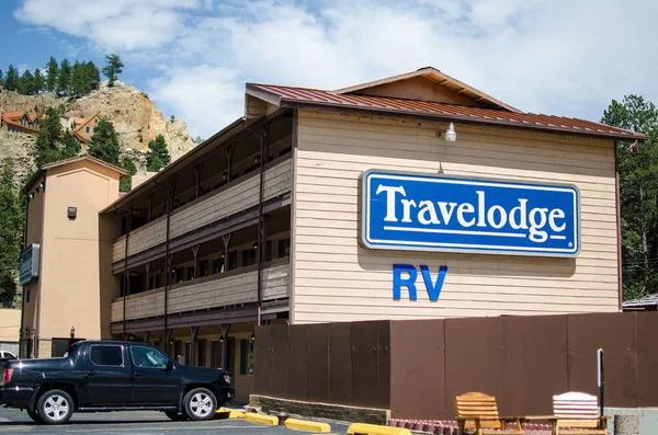 Keystone Června 2018 Exteriér Motel Travelodge Budovy Létě Nabízí Ubytování — Stock fotografie
