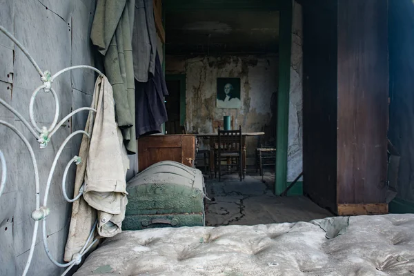 Roestige Bedframe Matras Een Huis Bodie Ghost Town Californië — Stockfoto