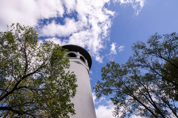Hexen Hut Wasserturm Aussicht Park Minneapolis Minnesota Einem Leicht Bewölkten — Stockfoto