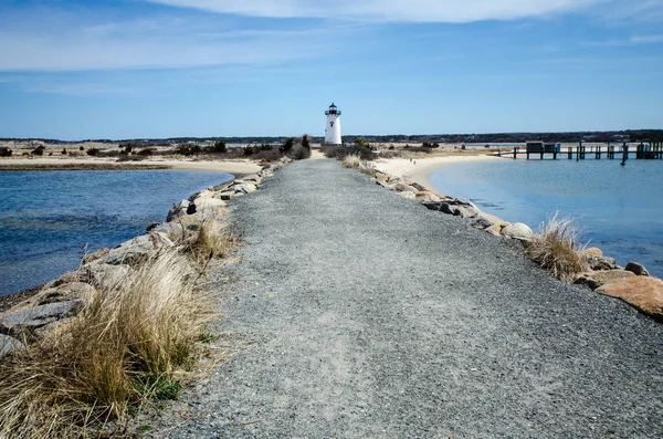 Faro Edgartown Martha Vineyard Massachusetts Vista Panorámica — Foto de Stock
