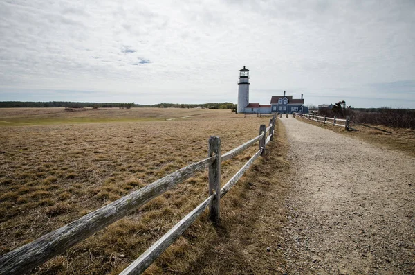 Farol Highland Cape Cod Vista Paisagem — Fotografia de Stock