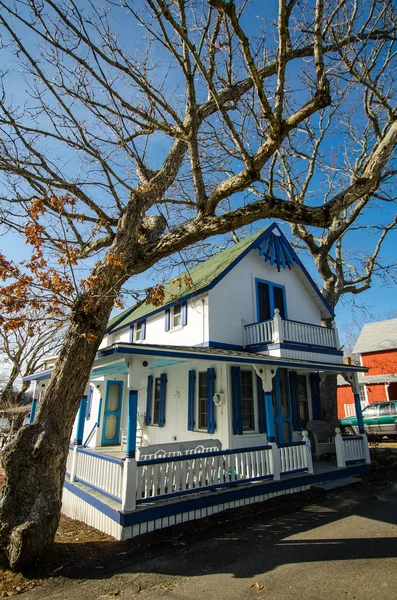 Martha Vineyard April 2018 Carpenter Gotische Huisjes Met Victoriaanse Stijl — Stockfoto