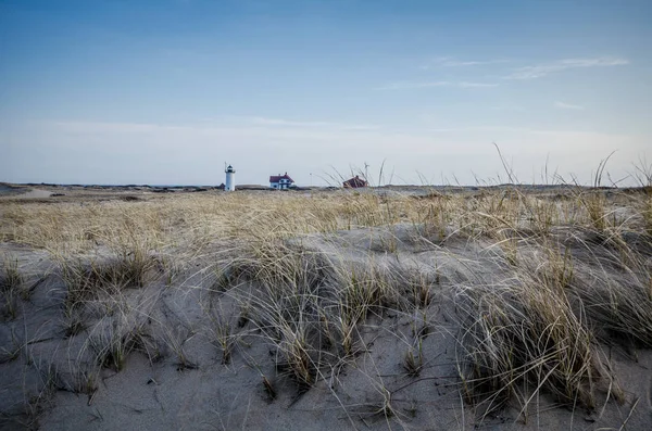 Ευρεία Γωνία Προβολής Των Αγώνων Point Φάρο Στο Cape Cod — Φωτογραφία Αρχείου