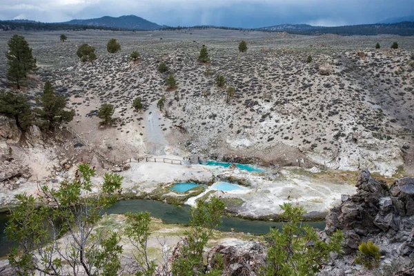 Zona Geológica Hot Creek Cerca Mammoth Lakes California Las Montañas — Foto de Stock