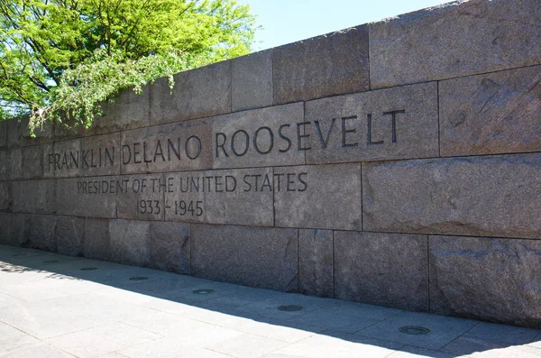 May 2018 Washington Sign Franklin Delano Roosevelt Memorial Tidal Basin — Stock Photo, Image