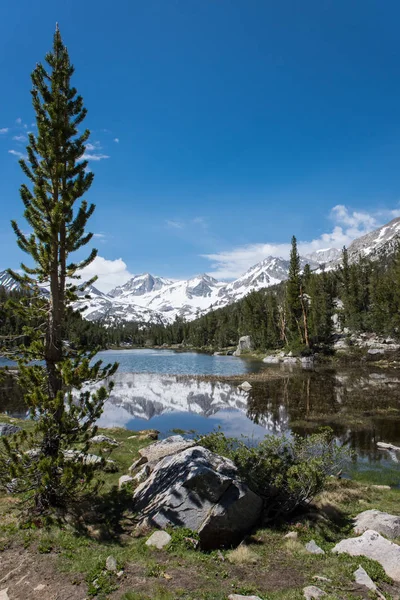 Pequeno Riacho Nas Montanhas Sierra Nevada Oriental Califórnia Longo Trilha — Fotografia de Stock