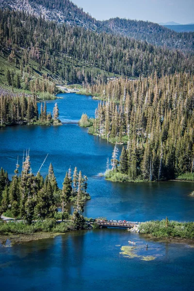 Twin Lakes Přehlédnout Mammoth Lakes Kalifornie — Stock fotografie