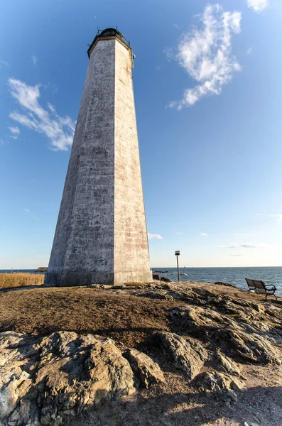 Faro New Haven Lighthouse Point Connecticut Hora Dorada — Foto de Stock
