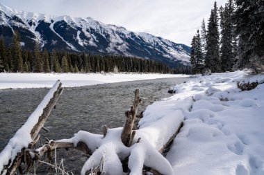 Kootenay Natio Kootenay Nehri boyunca huzurlu kış sahne