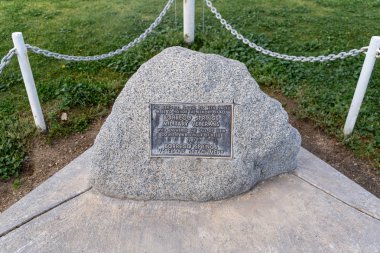 Borrego Springs, Kaliforniya - 21 Mart 2019: Christmas Circle Park'ta Plaket