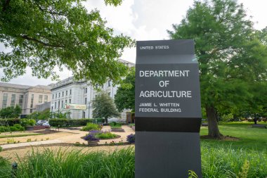 Washington DC - May 9, 2019: Sign for the US Department of Agric clipart
