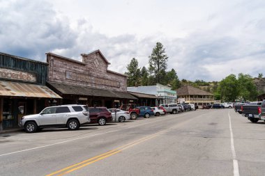 Winthrop, Washington - 5 Temmuz 2019: Win şehir merkezinin sokak görünümü