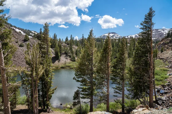 Danau Ellery di sepanjang jalan Perlintasan Tioga (State Route 120) di Californi — Stok Foto