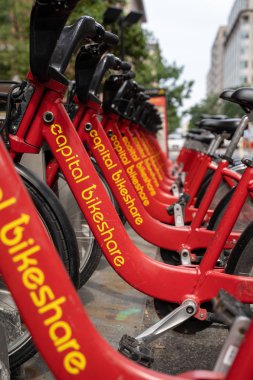 Washington, Dc - 5 Ağustos 2019: Capital Bikeshare, bir bisiklet renta