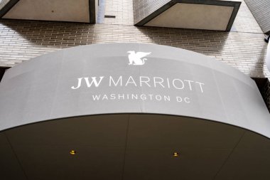 Washington, Dc - 5 Ağustos 2019: Dow Jw Marriott için imza