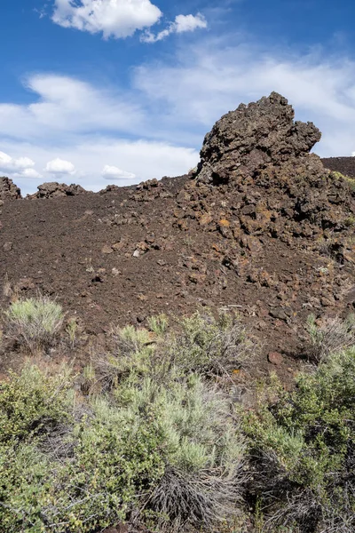 Vulkangestein in den Kratern des Mond-Nationaldenkmals in Idaho — Stockfoto