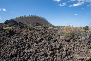 Lava Butte Görünümü Lava Toprakları Newberry Ulusal Volkanik M