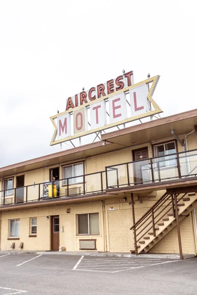 Port Angeles, Washington - July 7, 2019: Sign for the Aircrest M — Stock Photo, Image