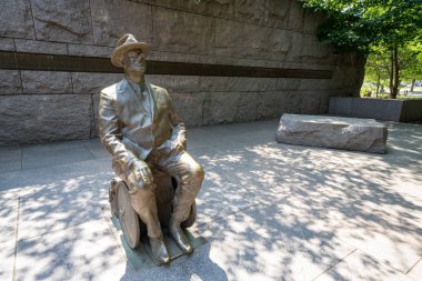 Washington, Dc - 6 Ağustos 2019: Franklin Roosevelt si Heykeli