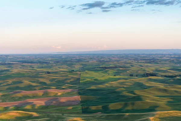 Bella tramonto ora d'oro vista della Palouse visto da St — Foto Stock