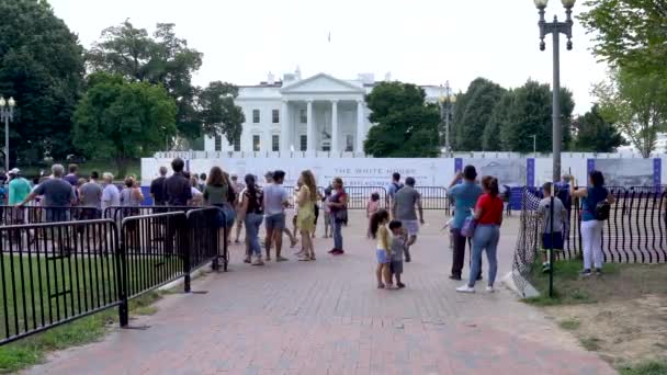 Washington Agosto 2019 Construcción Proyecto Reemplazo Vallas Casa Blanca Los — Vídeo de stock