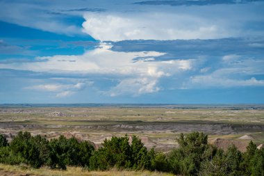 Eski Avcılar Çorak Topraklar Ulusal Parkı 'nda. Bir yaz fırtınası geliyor.