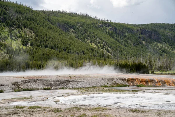 Cuenca Del Géiser Arena Negra Parque Nacional Yellowstone — Foto de Stock