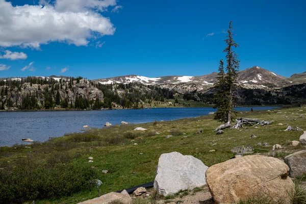 Danau Long Sebuah Danau Alpine Sepanjang Beartooth Highway Montana Dan — Stok Foto