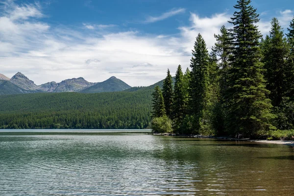 Lago Bowman Parque Nacional Glaciar Montana —  Fotos de Stock