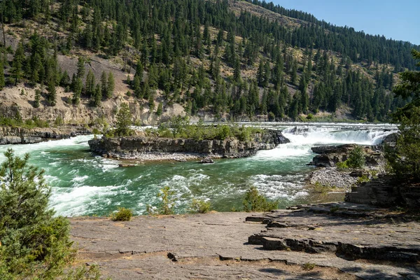 Die Kootenai Falls Und Der Fluss Bei Libby Montana Kootenai — Stockfoto