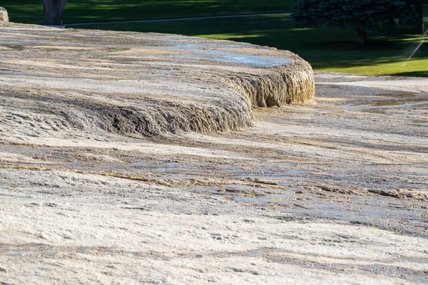 Gypsum Και Ορυκτές Ταράτσες Των Σχηματισμών Hot Springs State Park — Φωτογραφία Αρχείου