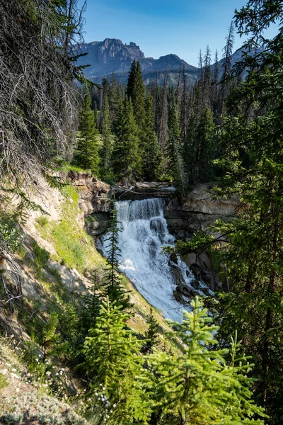 Schöner Brooks Falls Wasserfall Shoshone National Forest Wyoming — Stockfoto