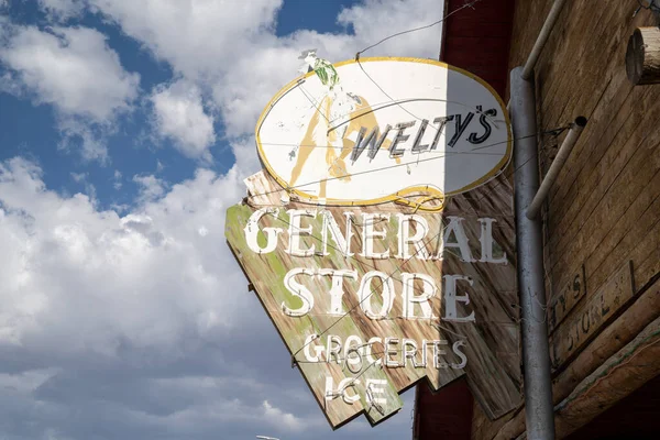 Dubois Wyoming Julio 2020 Firma Para Weltys General Store Vendiendo — Foto de Stock