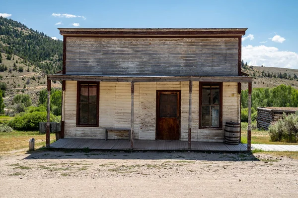 Oud Verlaten Wild West Gebouw Bannack Ghost Stad Montana — Stockfoto