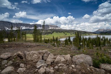 Brooks Gölü, Jackson Hole 'un kuzeydoğusundaki Pinnacle Buttes üssünde Dubois Wyoming yakınlarında..